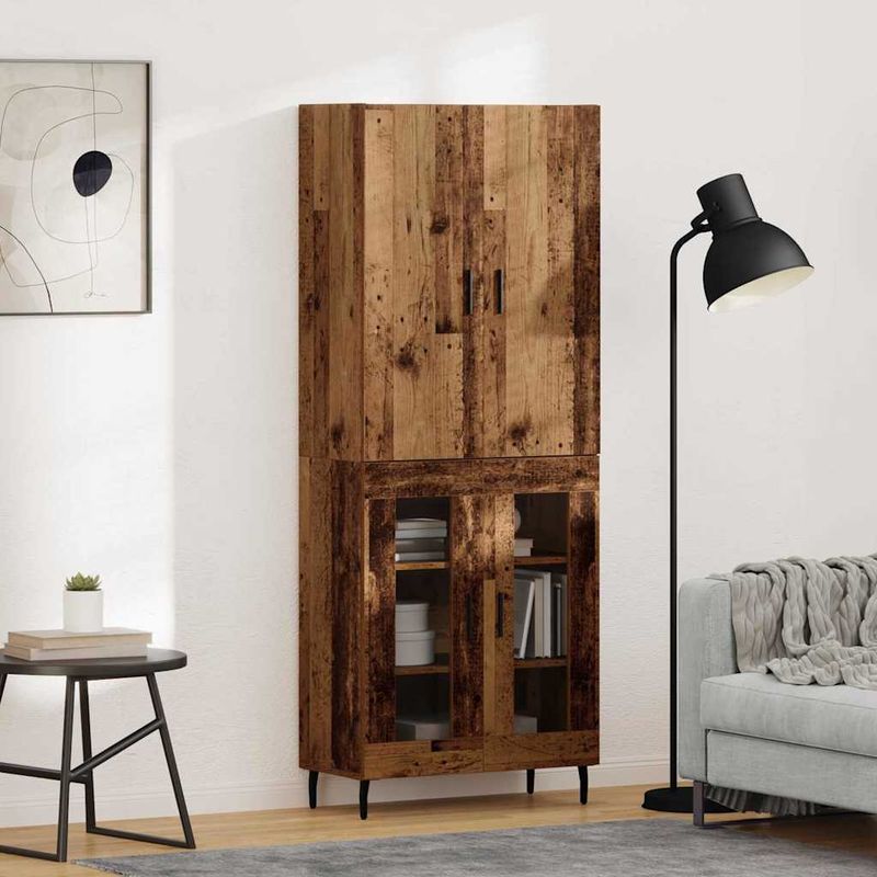 Casa si Gradina - Mobilier - Comode si corpuri - Corpuri bucatarie - Bufet Pe perete Lemn vechi 69,5 x 34 x 180 cm Lemn compozit - Infinity.ro