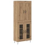 Casa si Gradina - Mobilier - Comode si corpuri - Corpuri bucatarie - Bufet Stejar Artizanal 69,5 x 34 x 180 cm Lemn compozit - Infinity.ro