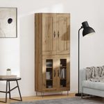 Casa si Gradina - Mobilier - Comode si corpuri - Corpuri bucatarie - Bufet Stejar Artizanal 69,5 x 34 x 180 cm Lemn compozit - Infinity.ro