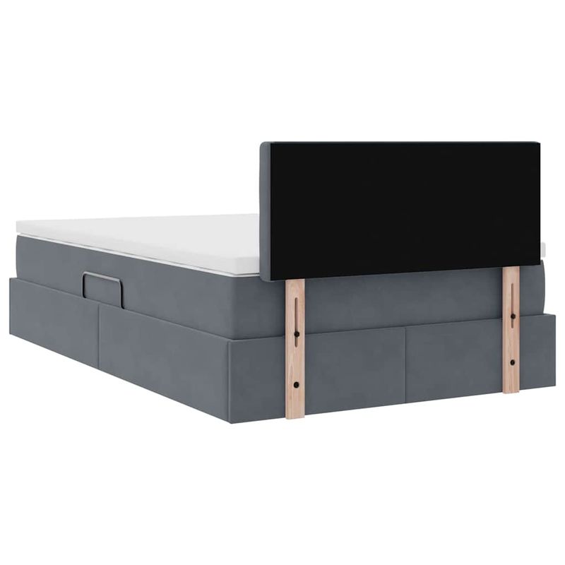 Casa si Gradina - Mobilier - Paturi si accesorii - Paturi - Pat cu lumini cu banda LED cu headboard cu depozitare Catifea - Infinity.ro