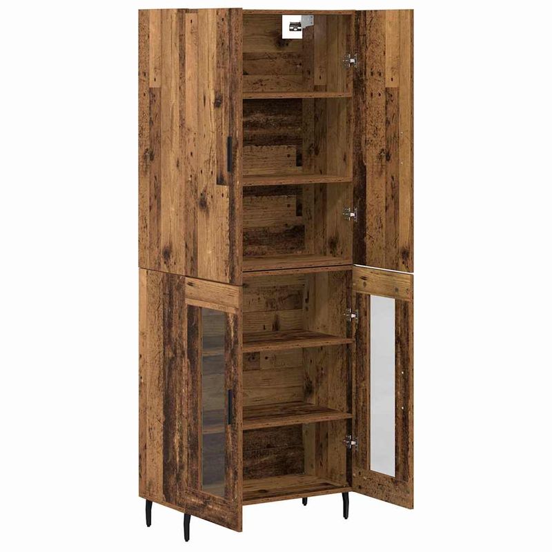 Casa si Gradina - Mobilier - Comode si corpuri - Corpuri bucatarie - Bufet Pe perete Lemn vechi 69,5 x 34 x 180 cm Lemn compozit - Infinity.ro