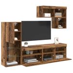 Casa si Gradina - Mobilier - Comode si corpuri - Comode - Unitati pentru Pereti de TV 6 pcs Lemn vechi Lemn compozit - Infinity.ro