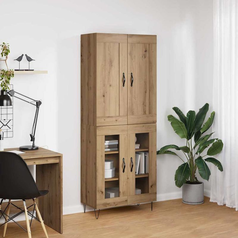 Casa si Gradina - Mobilier - Comode si corpuri - Corpuri bucatarie - Bufet Stejar Artizanal 69,5 x 34 x 180 cm Lemn compozit - Infinity.ro
