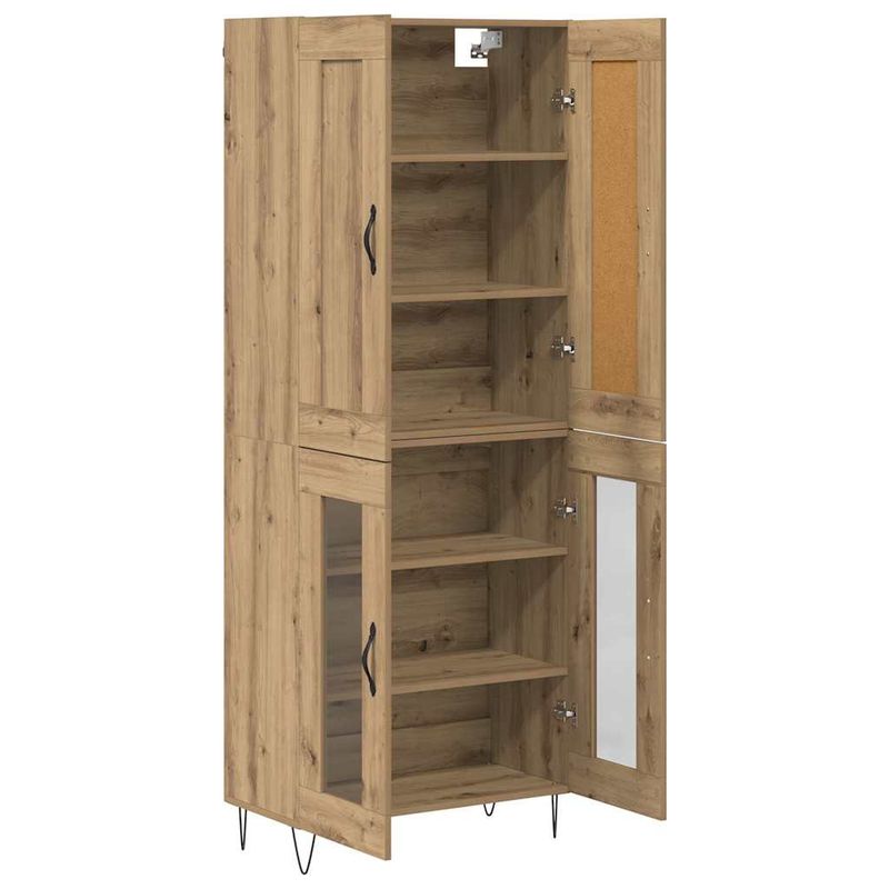 Casa si Gradina - Mobilier - Comode si corpuri - Corpuri bucatarie - Bufet Stejar Artizanal 69,5 x 34 x 180 cm Lemn compozit - Infinity.ro