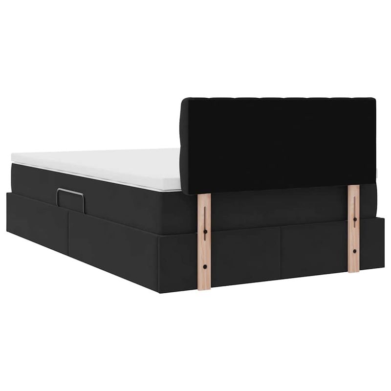 Casa si Gradina - Mobilier - Paturi si accesorii - Paturi - Pat cu saltea si LED cu saltea Negru 120 x 190 cm Catifea - Infinity.ro