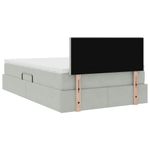 Casa si Gradina - Mobilier - Paturi si accesorii - Paturi - Pat cu saltea si LED cu saltea Gri deschis 120 x 190 cm Catifea - Infinity.ro