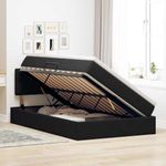 Casa si Gradina - Mobilier - Paturi si accesorii - Paturi - Pat cu saltea si LED cu saltea Negru 120 x 190 cm Catifea - Infinity.ro