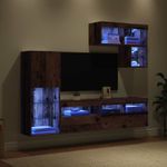 Casa si Gradina - Mobilier - Comode si corpuri - Comode - Unitati pentru Pereti de TV 6 pcs Lemn vechi Lemn compozit - Infinity.ro