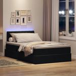 Casa si Gradina - Mobilier - Paturi si accesorii - Paturi - Pat cu saltea si LED cu saltea Negru 120 x 190 cm Catifea - Infinity.ro