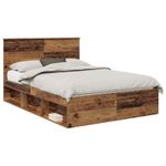 Casa si Gradina - Mobilier - Paturi si accesorii - Paturi - Cadru de pat Lemn vechi 140 x 190 cm Lemn de pin masiv - Infinity.ro