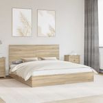 Casa si Gradina - Mobilier - Paturi si accesorii - Paturi - Pat cu storage Stejar Sonoma 180 x 200 cm Lemn compozit - Infinity.ro