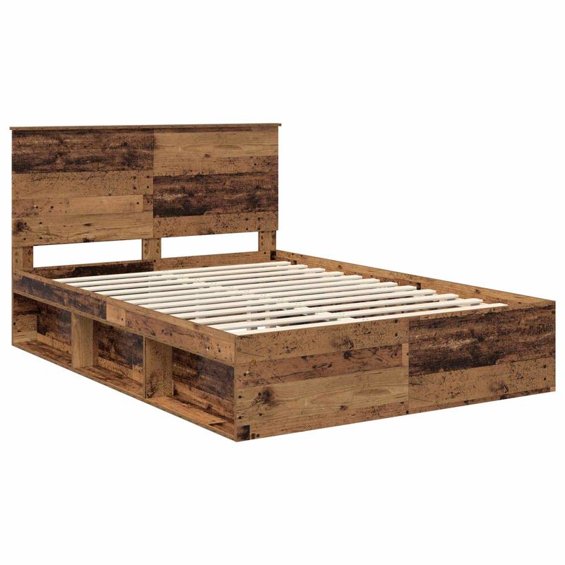 Casa si Gradina - Mobilier - Paturi si accesorii - Paturi - Cadru de pat Lemn vechi 140 x 190 cm Lemn de pin masiv - Infinity.ro