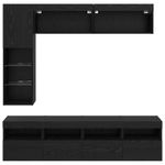 Casa si Gradina - Mobilier - Comode si corpuri - Comode - Cabinet TV Pe perete 7 pcs Stejar Negru Lemn compozit - Infinity.ro