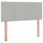 Casa si Gradina - Mobilier - Paturi si accesorii - Paturi - Pat cu saltea si LED cu saltea Gri deschis 120 x 190 cm Catifea - Infinity.ro