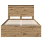 Casa si Gradina - Mobilier - Paturi si accesorii - Paturi - Cadru de pat Stejar artizanal 135 x 190 cm Lemn de pin masiv - Infinity.ro