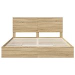 Casa si Gradina - Mobilier - Paturi si accesorii - Paturi - Pat cu storage Stejar Sonoma 180 x 200 cm Lemn compozit - Infinity.ro