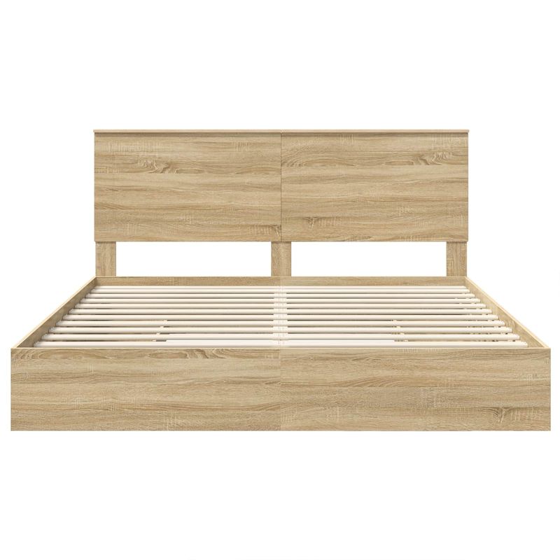 Casa si Gradina - Mobilier - Paturi si accesorii - Paturi - Pat cu storage Stejar Sonoma 180 x 200 cm Lemn compozit - Infinity.ro