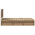 Casa si Gradina - Mobilier - Paturi si accesorii - Paturi - Cadru de pat Stejar artizanal 135 x 190 cm Lemn de pin masiv - Infinity.ro