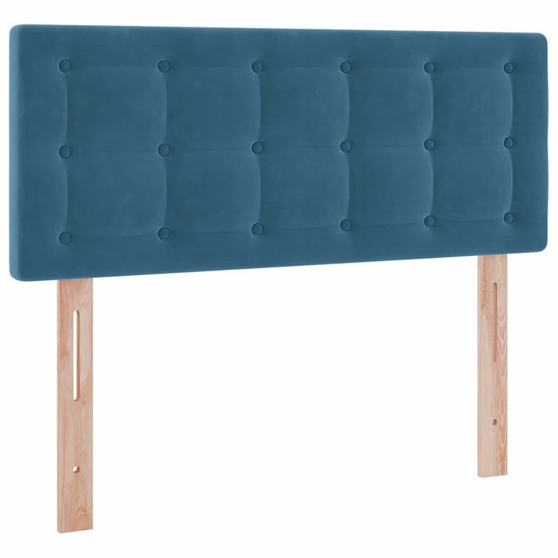 Casa si Gradina - Mobilier - Paturi si accesorii - Paturi - Pat cu saltea si LED cu saltea albastru 120 x 190 cm Catifea - Infinity.ro