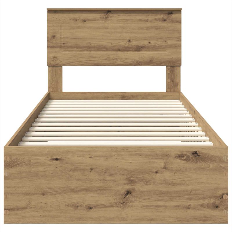 Casa si Gradina - Mobilier - Paturi si accesorii - Paturi - Cadru de pat Stejar Artizanal 100 x 200 cm Lemn compozit - Infinity.ro