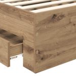Casa si Gradina - Mobilier - Paturi si accesorii - Paturi - Cadru de pat Stejar Artizanal 100 x 200 cm Lemn compozit - Infinity.ro