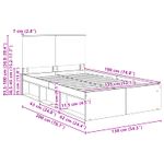 Casa si Gradina - Mobilier - Paturi si accesorii - Paturi - Cadru de pat Stejar artizanal 135 x 190 cm Lemn de pin masiv - Infinity.ro