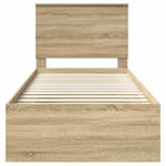 Casa si Gradina - Mobilier - Paturi si accesorii - Paturi - Cadru de pat cu headboard Sonoma 90 x 190 cm Lemn de pin masiv - Infinity.ro