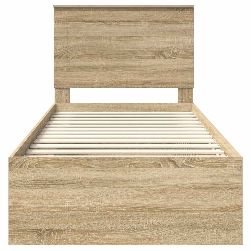 Casa si Gradina - Mobilier - Paturi si accesorii - Paturi - Cadru de pat cu headboard Sonoma 90 x 190 cm Lemn de pin masiv - Infinity.ro