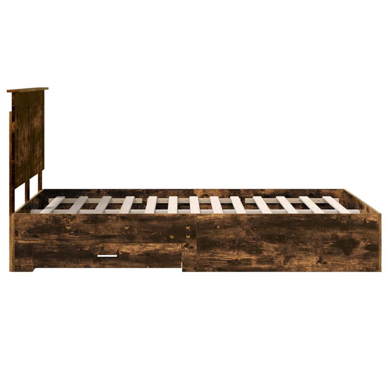 Casa si Gradina - Mobilier - Paturi si accesorii - Paturi - Cadru de pat Stejar fumuriu 120 x 190 cm Lemn compozit - Infinity.ro