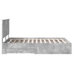 Casa si Gradina - Mobilier - Paturi si accesorii - Paturi - Cadru de pat cu sertar Gri din beton 150 x 200 cm Lemn compozit - Infinity.ro