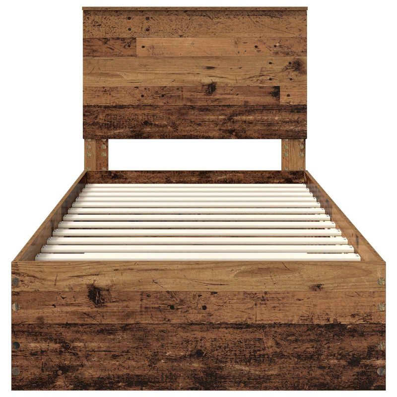 Casa si Gradina - Mobilier - Paturi si accesorii - Paturi - Cadru de pat cu headboard Lemn vechi 100 x 200 cm Lemn compozit - Infinity.ro