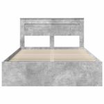 Casa si Gradina - Mobilier - Paturi si accesorii - Paturi - Cadru de pat cu headboard Beton 140 x 190 cm Lemn de pin masiv - Infinity.ro