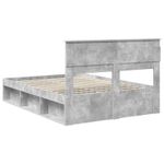 Casa si Gradina - Mobilier - Paturi si accesorii - Paturi - Cadru de pat cu headboard Beton 140 x 190 cm Lemn de pin masiv - Infinity.ro