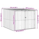 Casa si Gradina - Gradina si terasa - Casute de gradina - Shed pentru biciclete 3 pcs Maro 215 x 206 x 157 cm Metal - Infinity.ro