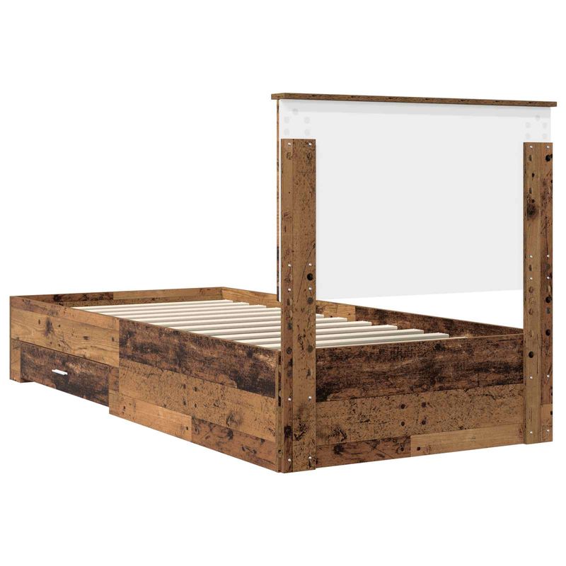 Casa si Gradina - Mobilier - Paturi si accesorii - Paturi - Cadru de pat cu headboard Lemn vechi 100 x 200 cm Lemn compozit - Infinity.ro