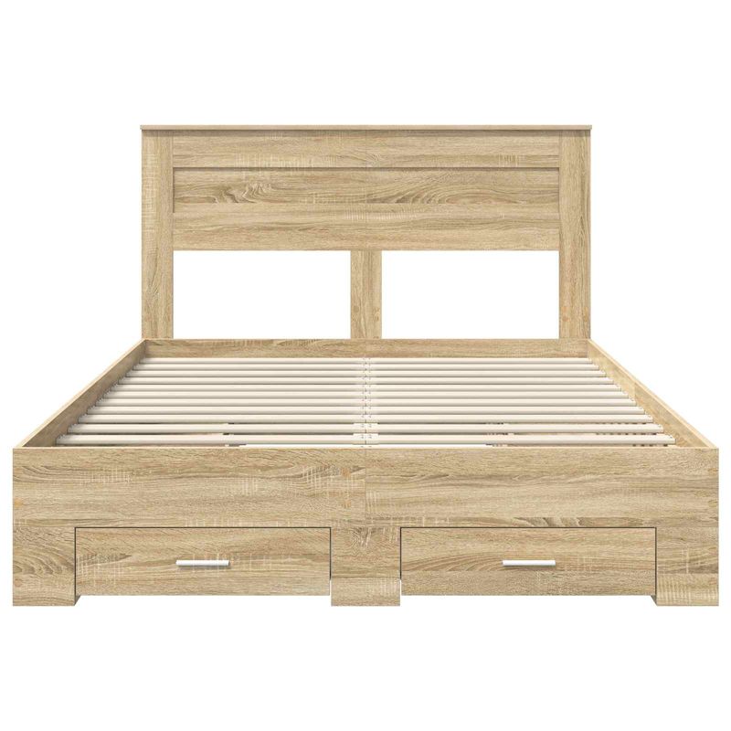 Casa si Gradina - Mobilier - Paturi si accesorii - Paturi - Cadru de pat cu sertar cu headboard cu depozitare Lemn compozit - Infinity.ro
