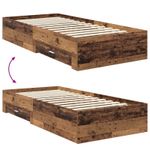Casa si Gradina - Mobilier - Paturi si accesorii - Paturi - Cadru de pat cu headboard Lemn vechi 100 x 200 cm Lemn compozit - Infinity.ro