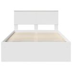 Casa si Gradina - Mobilier - Paturi si accesorii - Paturi - Cadru de pat cu headboard Alb 120 x 190 cm Lemn de pin masiv - Infinity.ro