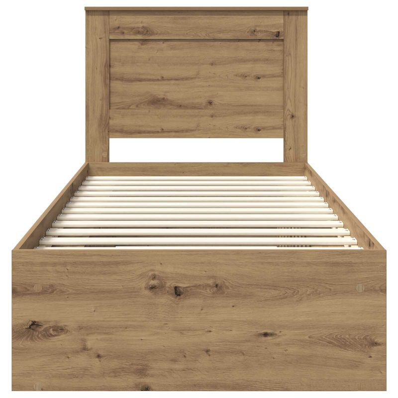 Casa si Gradina - Mobilier - Paturi si accesorii - Paturi - Cadru de pat Stejar artizanal 90 x 190 cm Lemn de pin masiv - Infinity.ro