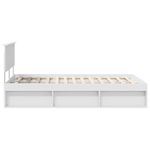 Casa si Gradina - Mobilier - Paturi si accesorii - Paturi - Cadru de pat cu headboard Alb 120 x 190 cm Lemn de pin masiv - Infinity.ro