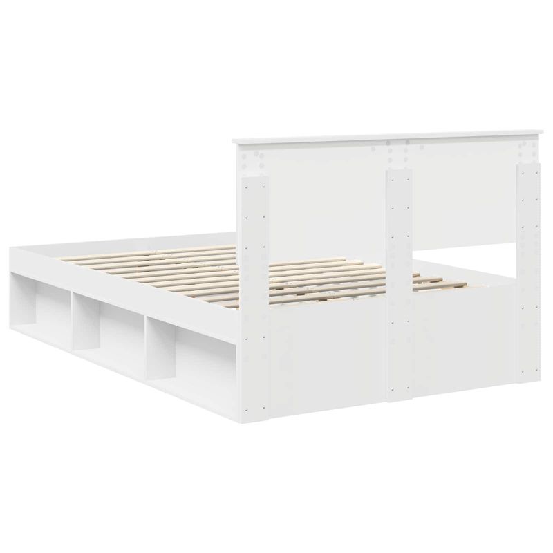 Casa si Gradina - Mobilier - Paturi si accesorii - Paturi - Cadru de pat cu headboard Alb 120 x 190 cm Lemn de pin masiv - Infinity.ro