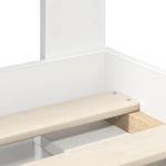 Casa si Gradina - Mobilier - Paturi si accesorii - Paturi - Cadru de pat cu headboard Alb 120 x 190 cm Lemn de pin masiv - Infinity.ro