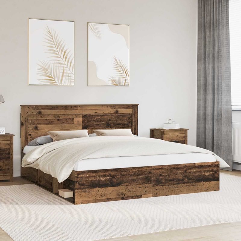 Casa si Gradina - Mobilier - Paturi si accesorii - Paturi - Cadru de pat Lemn vechi 180 x 200 cm Lemn de pin masiv - Infinity.ro