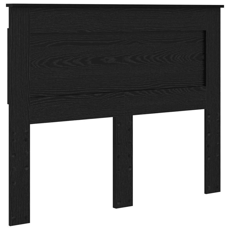 Casa si Gradina - Mobilier - Paturi si accesorii - Paturi - Cadru de pat cu headboard Negru 135 x 190 cm Lemn de pin masiv - Infinity.ro
