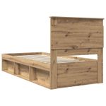 Casa si Gradina - Mobilier - Paturi si accesorii - Paturi - Cadru de pat Stejar artizanal 90 x 190 cm Lemn de pin masiv - Infinity.ro