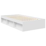 Casa si Gradina - Mobilier - Paturi si accesorii - Paturi - Cadru de pat cu headboard Alb 100 x 200 cm Lemn de pin masiv - Infinity.ro