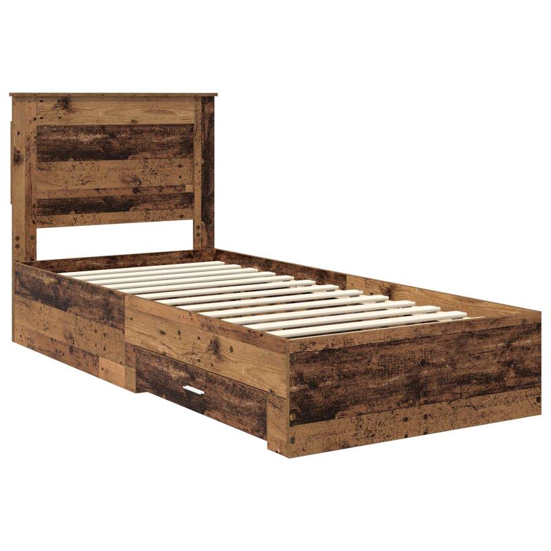 Casa si Gradina - Mobilier - Paturi si accesorii - Paturi - Cadru de pat cu sertar cu headboard cu depozitare Lemn compozit - Infinity.ro