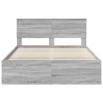 Casa si Gradina - Mobilier - Paturi si accesorii - Paturi - Cadru de pat Gri Sonoma 140 x 190 cm Lemn de pin masiv - Infinity.ro