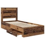 Casa si Gradina - Mobilier - Paturi si accesorii - Paturi - Cadru de pat cu sertar cu headboard cu depozitare Lemn compozit - Infinity.ro