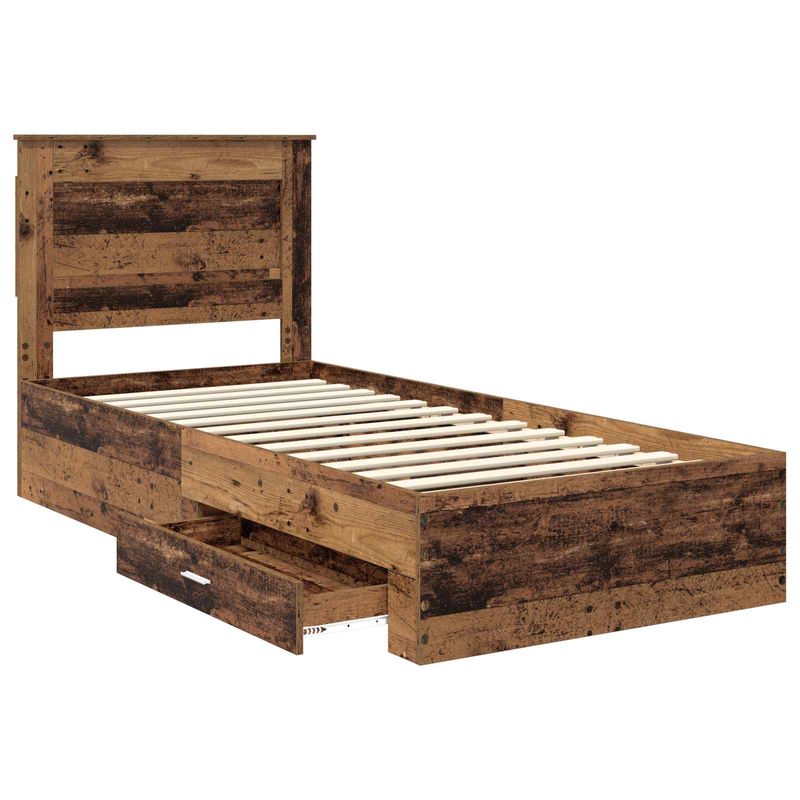 Casa si Gradina - Mobilier - Paturi si accesorii - Paturi - Cadru de pat cu sertar cu headboard cu depozitare Lemn compozit - Infinity.ro